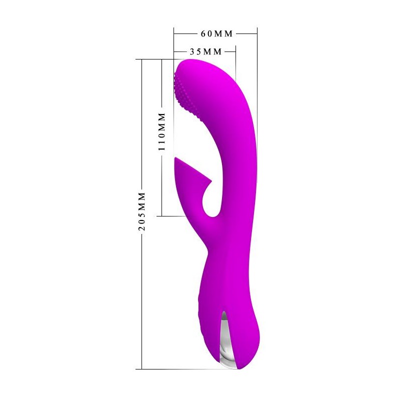 Wibrator z masażerem powietrznym łechtaczki 20cm